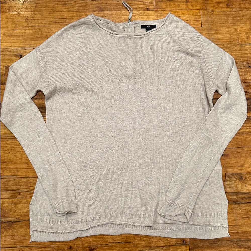 H&M Cozy Oatmeal Knit Sweater - size small
